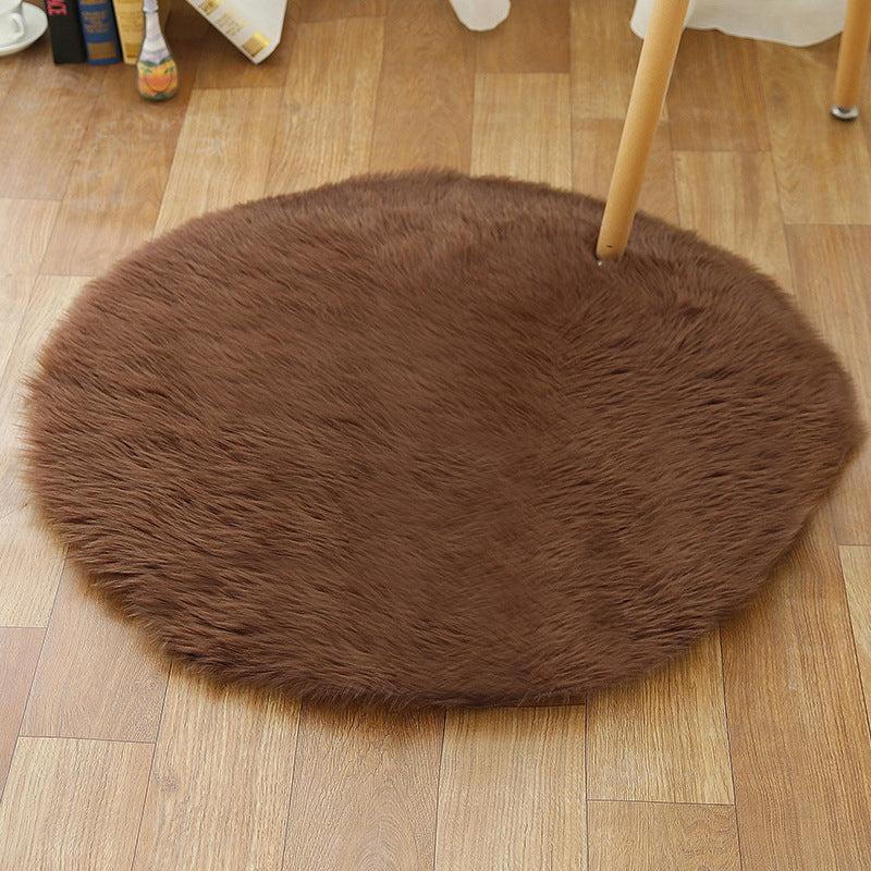 Comfort Girls Room Foot Rug Multicolor Plain Carpet Shag Pet Friendly Machine Washable Non-Slip Rug Pearl Pink Clearhalo 'Area Rug' 'Casual' 'Rugs' Rug' 2070550