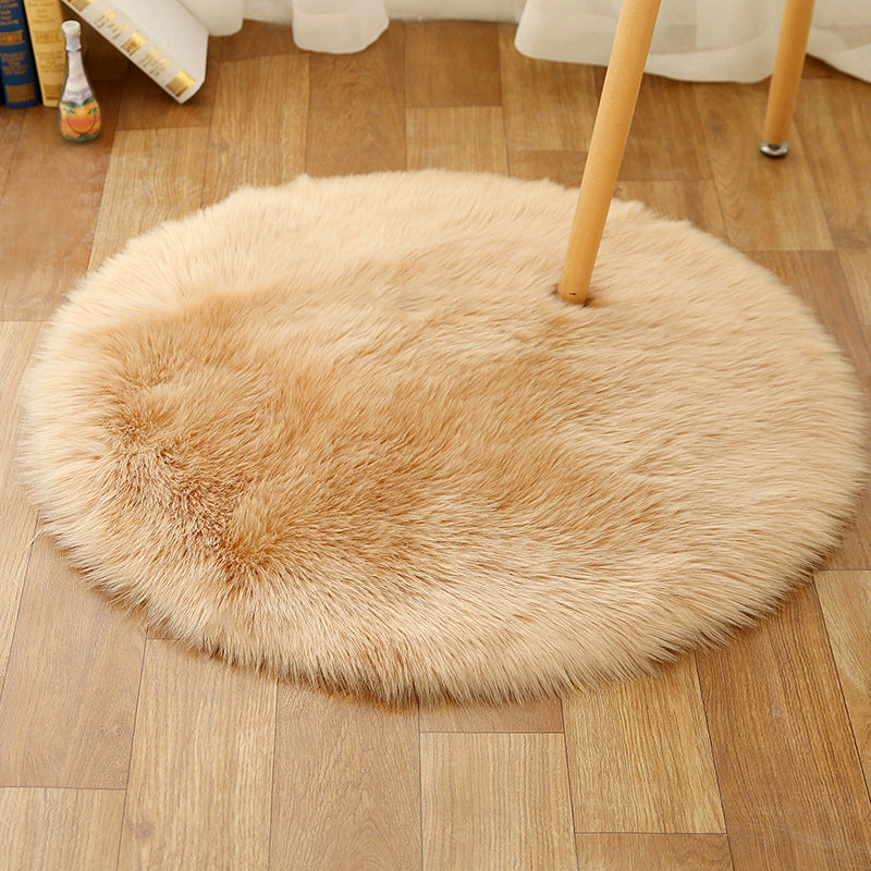 Comfort Girls Room Foot Rug Multicolor Plain Carpet Shag Pet Friendly Machine Washable Non-Slip Rug Red Brown Clearhalo 'Area Rug' 'Casual' 'Rugs' Rug' 2070549