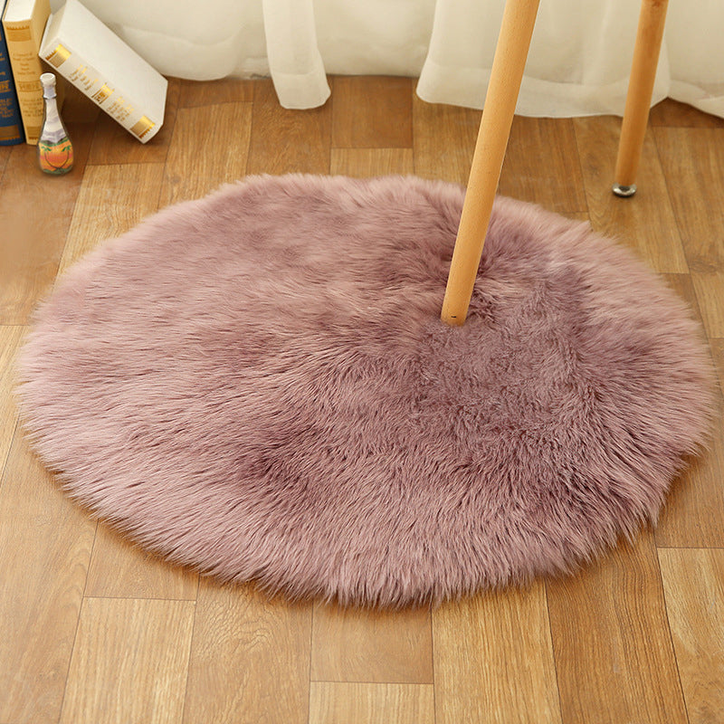 Comfort Girls Room Foot Rug Multicolor Plain Carpet Shag Pet Friendly Machine Washable Non-Slip Rug Dark Blue Clearhalo 'Area Rug' 'Casual' 'Rugs' Rug' 2070545
