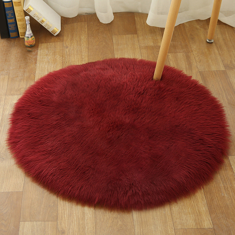 Comfort Girls Room Foot Rug Multicolor Plain Carpet Shag Pet Friendly Machine Washable Non-Slip Rug Black Clearhalo 'Area Rug' 'Casual' 'Rugs' Rug' 2070562