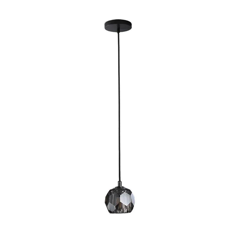 Liora — Handcrafted Crystal and Brass Pendant Light with Adjustable Design