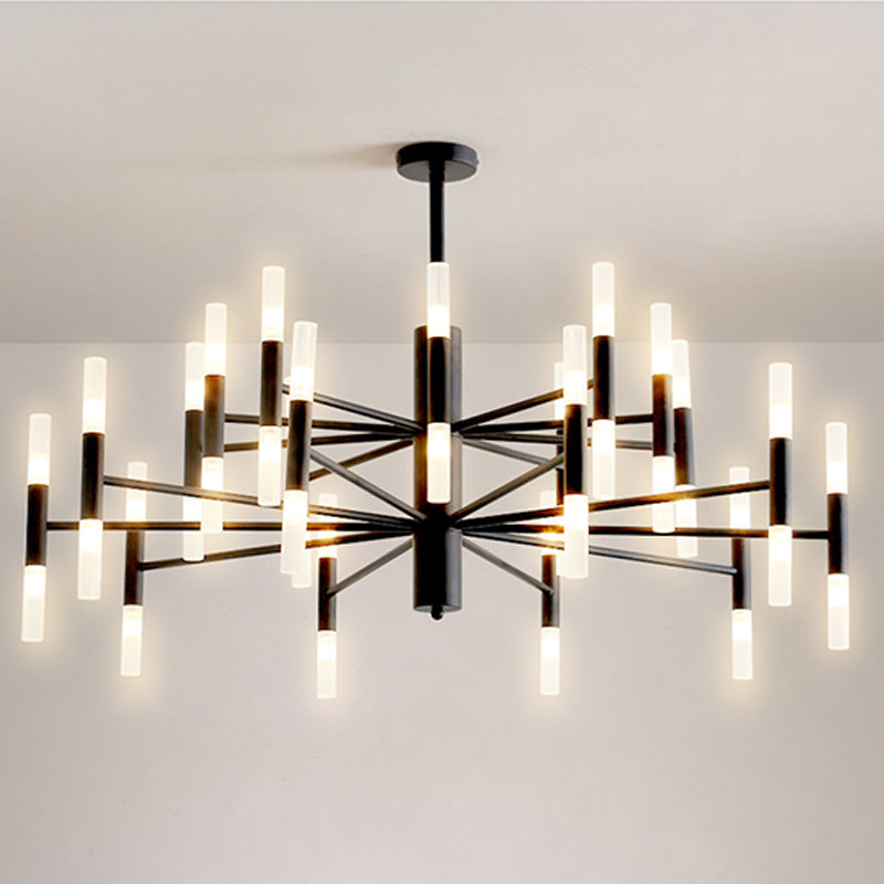 Taavita Shaped Living Room Ceiling Lighting LED Metallic Postmodern Chandelier Light Fixture