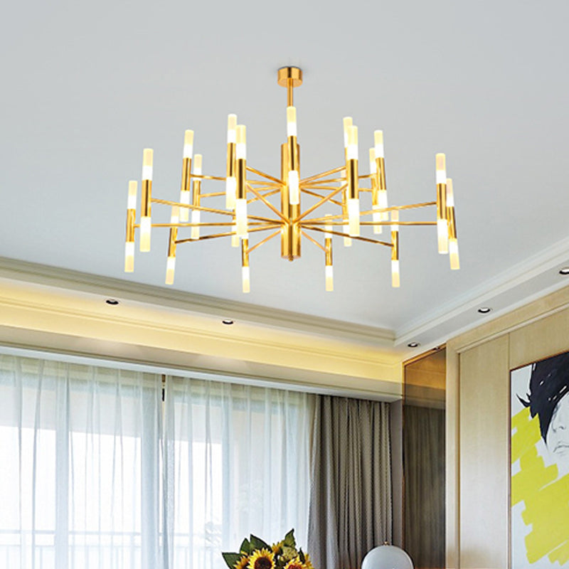Taavita Shaped Living Room Ceiling Lighting LED Metallic Postmodern Chandelier Light Fixture