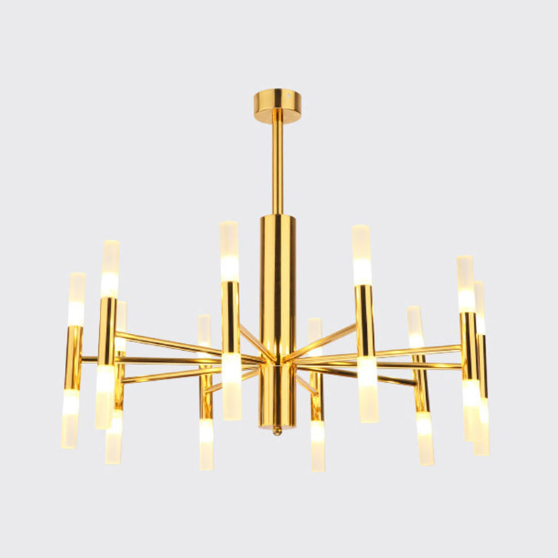 Taavita Shaped Living Room Ceiling Lighting LED Metallic Postmodern Chandelier Light Fixture