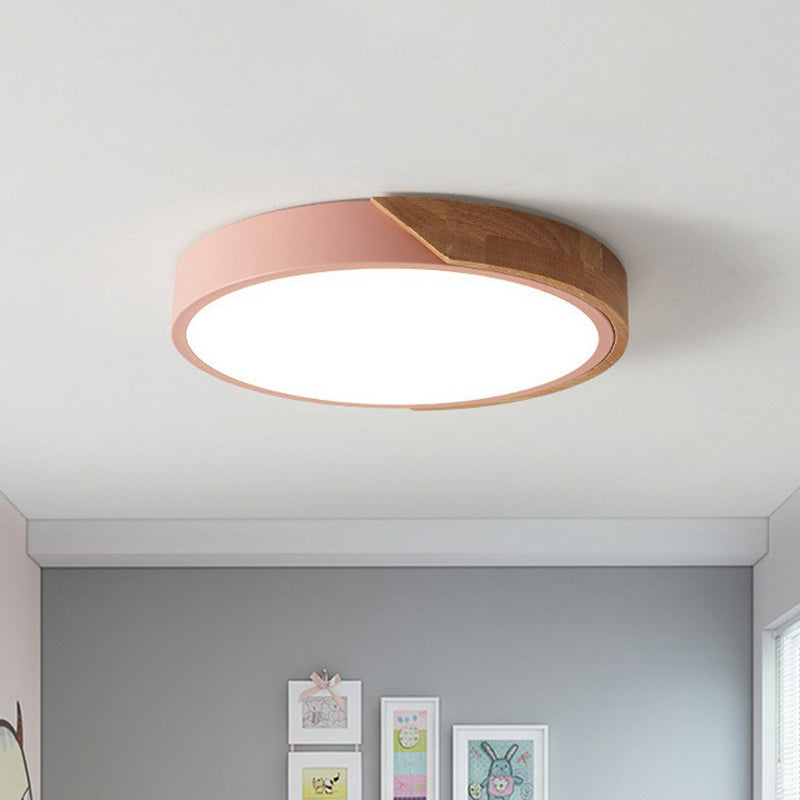 Round Shaped Bedroom LED Flush Mount Lighting Metallic Nordic Style Flush Mount Ceiling Light Clearhalo 'Ceiling Lights' 'Close To Ceiling Lights' 'Close to ceiling' 'Flush mount' Lighting' 2162246