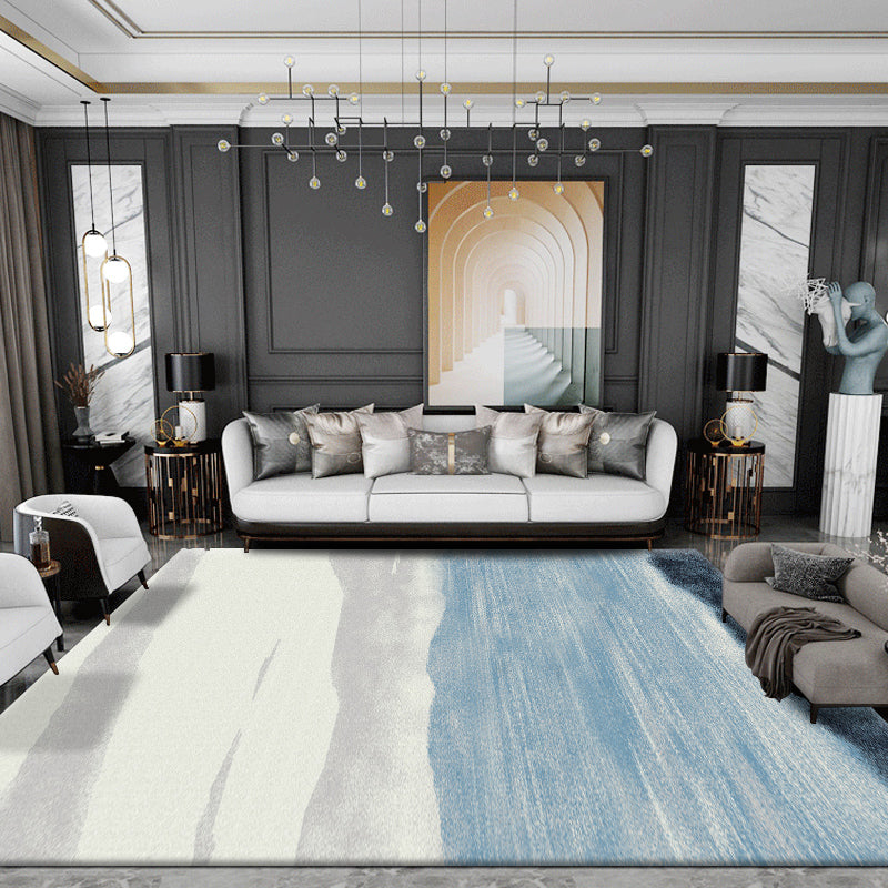Minimal Multi-Color Plain Rug Polyester Steampunk Rug Washable Stain Resistant Anti-Slip Backing Carpet for Living Room Peacock Green Clearhalo 'Area Rug' 'Rug' 2171010