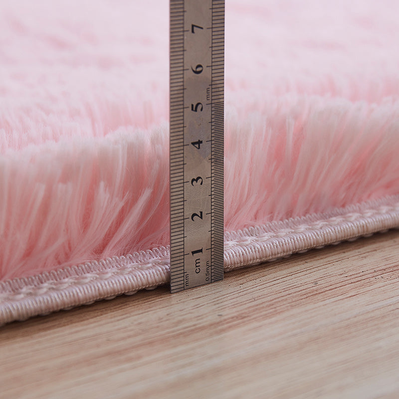 Multi-Color Home Area Rug - Nordic Plain Fluffy Rug - Machine Washable - Stain Resistant - Anti-Slip Backing - Braided Trim by Taavita