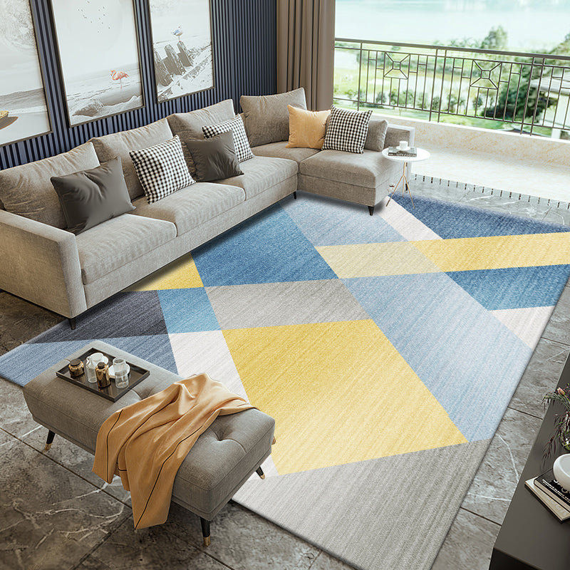 Neat 3D Effect Triangle Rug Multicolor Contemporary Carpet Polypropylene Machine Washable Pet Friendly Anti-Slip Rug for Home Khaki Clearhalo 'Area Rug' 'Modern' 'Rugs' Rug' 2186075