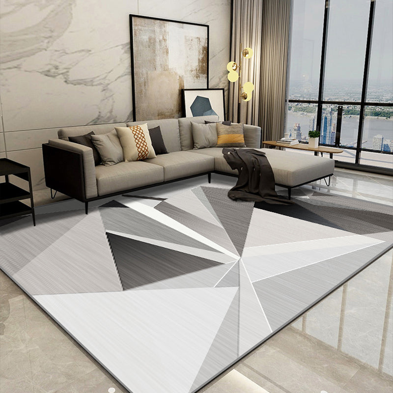 Neat 3D Effect Triangle Rug Multicolor Contemporary Carpet Polypropylene Machine Washable Pet Friendly Anti-Slip Rug for Home Lake Green Clearhalo 'Area Rug' 'Modern' 'Rugs' Rug' 2186065