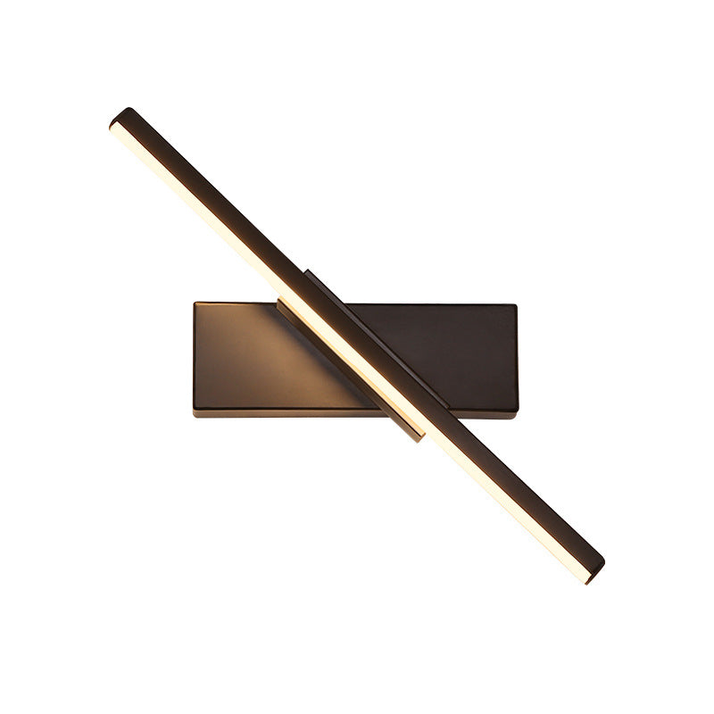 Rotatable Acrylic Linear LED Taavita Simplicity Black/White Wall Lighting, Warm/White Light