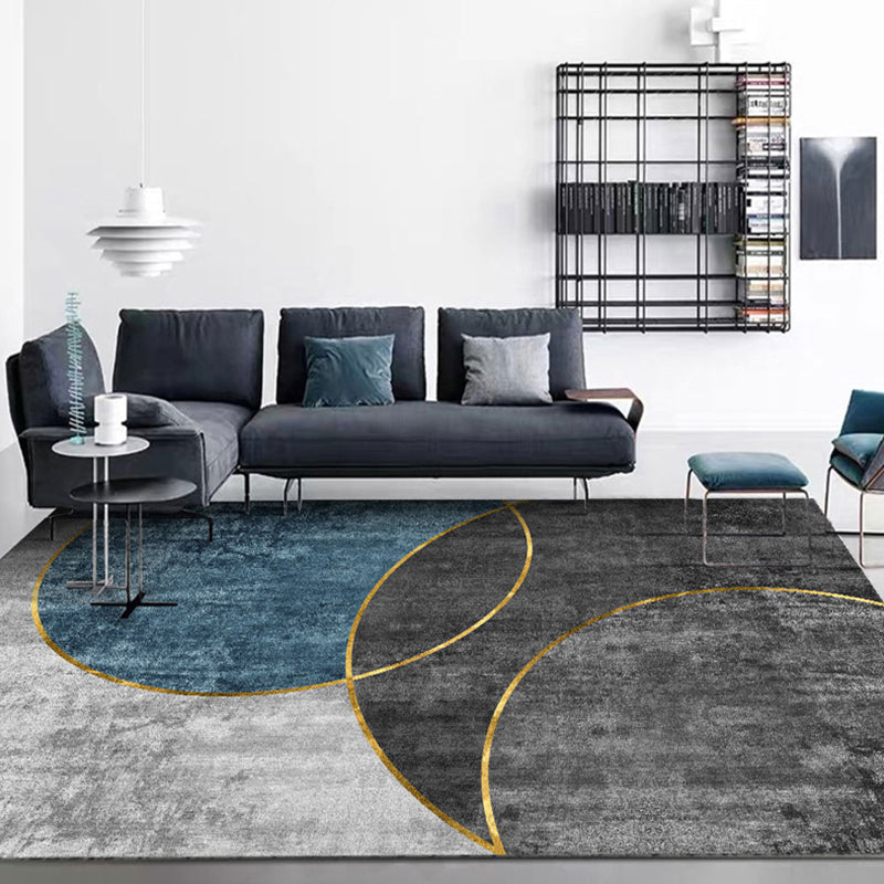 Simple Geometric Print Rug Multi-Colored Modern Area Carpet Polypropylene Non-Slip Backing Stain Resistant Washable Rug for Home Dark Gray Clearhalo 'Area Rug' 'Modern' 'Rugs' Rug' 2199561