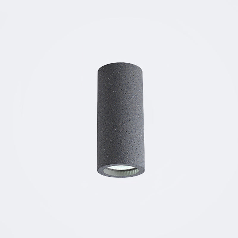 Cylinder Corridor Flush Ceiling Light Cement Minimalistic LED Flush Mount Lighting Fixture Light Gray 4" Clearhalo 'Ceiling Lights' 'Close To Ceiling Lights' 'Close to ceiling' 'Flush mount' Lighting' 2205665