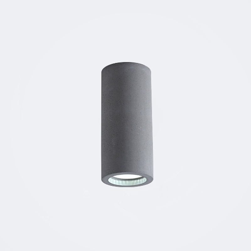 Cylinder Corridor Flush Ceiling Light Cement Minimalistic LED Flush Mount Lighting Fixture Clearhalo 'Ceiling Lights' 'Close To Ceiling Lights' 'Close to ceiling' 'Flush mount' Lighting' 2205664