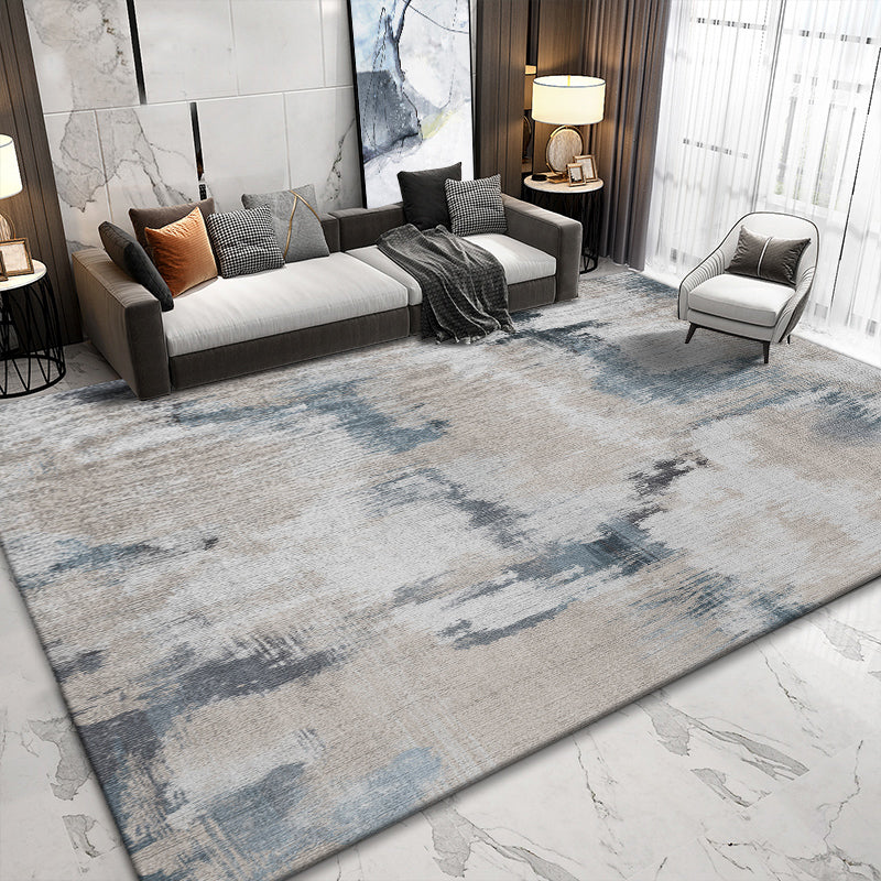Classic Abstract Rug Multi Color Steampunk Area Carpet Cotton Blend Anti-Slip Backing Easy Care Rug for Living Room Blue Clearhalo 'Area Rug' 'Rug' 2215335