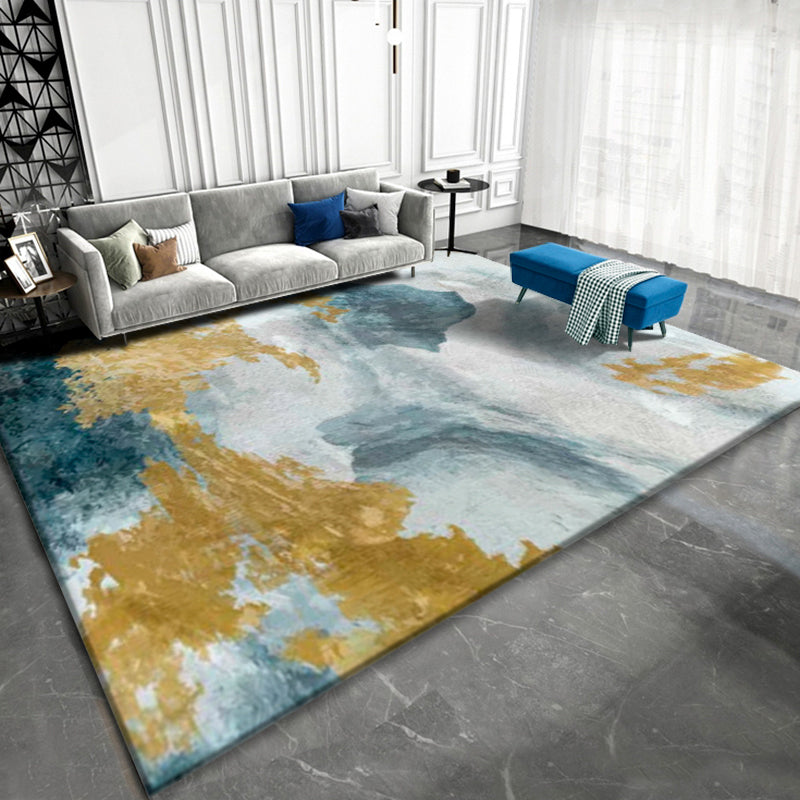 Classic Abstract Rug Multi Color Steampunk Area Carpet Cotton Blend Anti-Slip Backing Easy Care Rug for Living Room Dark Gray-White Clearhalo 'Area Rug' 'Rug' 2215339