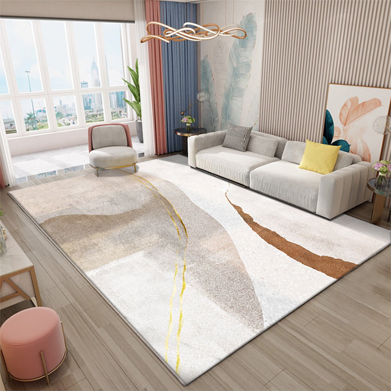 Classic Abstract Rug Multi Color Steampunk Area Carpet Cotton Blend Anti-Slip Backing Easy Care Rug for Living Room Grey Clearhalo 'Area Rug' 'Rug' 2215333