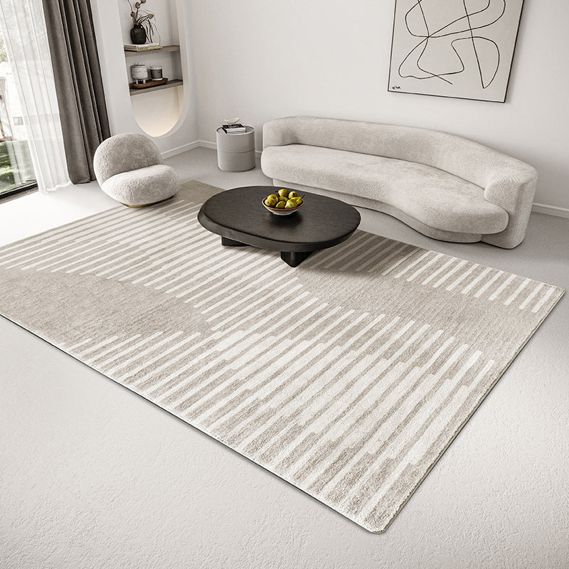 Gray Bedroom Rug Modern Abstract Printed Area Carpet Polyster Non-Slip Backing Washable Indoor Rug Grey Design 1 Clearhalo 'Area Rug' 'Rug' 2225320