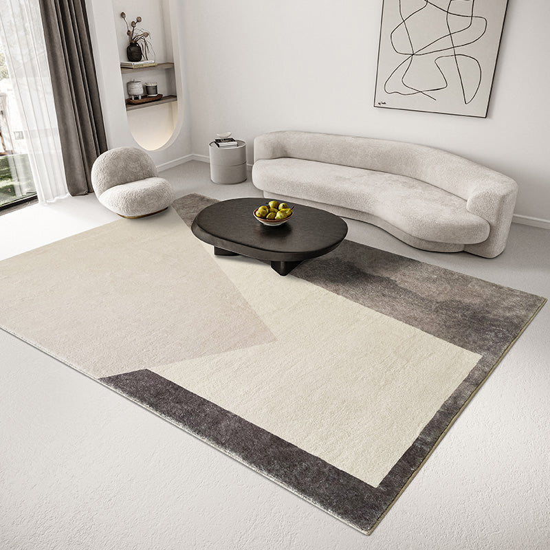 Gray Bedroom Rug Modern Abstract Printed Area Carpet Polyster Non-Slip Backing Washable Indoor Rug Grey Design 5 Clearhalo 'Area Rug' 'Rug' 2225327