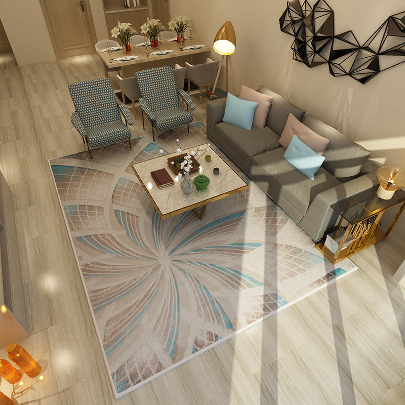 Classic Multicolor Olden Rug Synthetics Geometric Print Area Rug Pet Friendly Machine Washable Carpet for Parlor Blue Clearhalo 'Area Rug' 'Rugs' 'Shabby Chic' Rug' 2242850