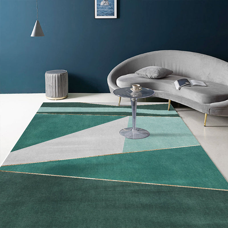Simple Geometric Print Rug Multi Colored Synthetics Anti-Slip Machine Washable Area Carpet for Parlor Gray-Green Clearhalo 'Area Rug' 'Rug' 2245300