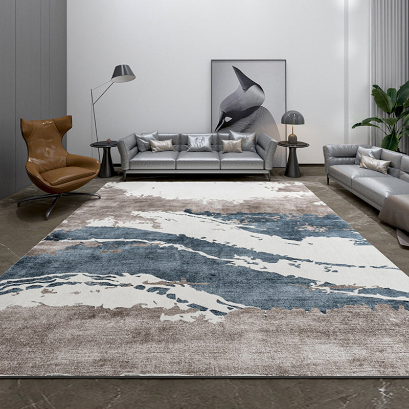 Taavita Multi-Color Rust Print Rug Synthetics Carpet Anti-Slip Machine Washable Stain Resistant Rug for Home