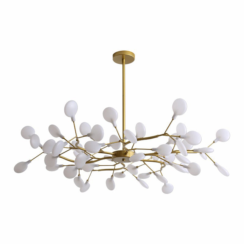 Gold Finish Firefly Hanging Lamp Modern Acrylic Chandelier Light Fixture for Living Room Clearhalo 'Ceiling Lights' 'Chandeliers' 'Modern Chandeliers' 'Modern' Lighting' 2282615