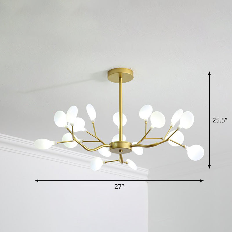 Taavita Finish Modern Acrylic Firefly Hanging Lamp Chandelier Light Fixture for Living Room