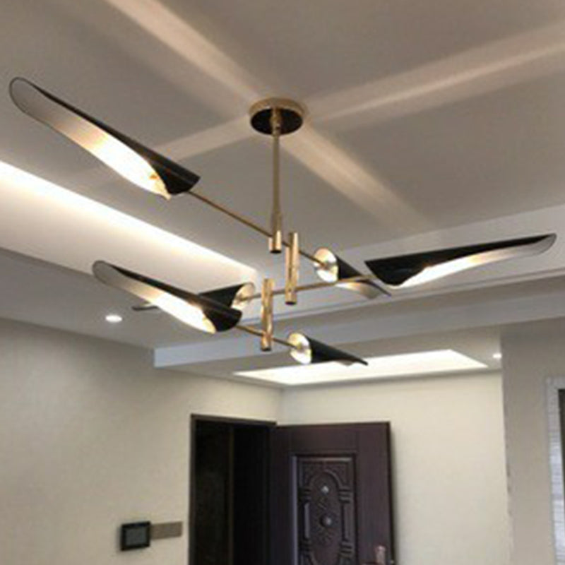 Metal Tiers Adjustable Chandelier Postmodernism Suspension Pendant Light for Living Room Clearhalo 'Ceiling Lights' 'Chandeliers' 'Modern Chandeliers' 'Modern' Lighting' 2283245