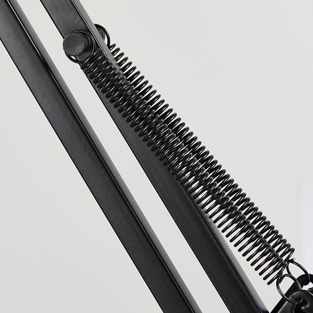Modern Minimalistic Retractable Long Arm Clip Iron ABS 1-Light Table Lamp for Bedroom