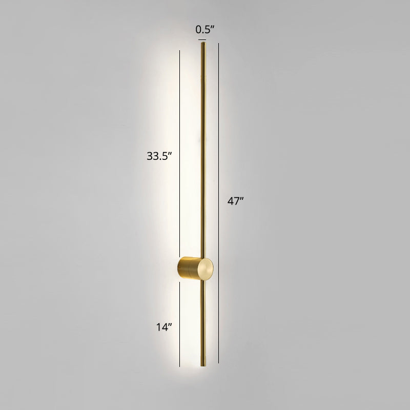 Swivelable Stick Wall Sconce Lighting Minimalist Metal Bedside LED Wall Mount Light Black 59" Third Gear Clearhalo 'Cast Iron' 'Glass' 'Industrial' 'Modern wall lights' 'Modern' 'Tiffany' 'Traditional wall lights' 'Wall Lamps & Sconces' 'Wall Lights' Lighting' 2307857