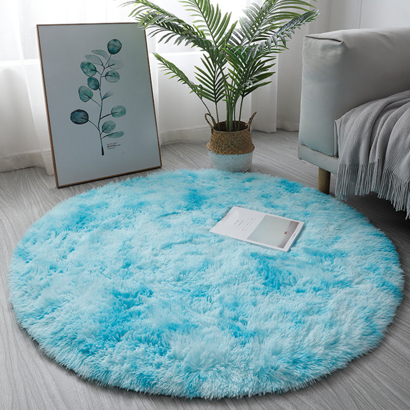Multi Colored Fancy Rug Polyster Solid Colored Area Carpet Non-Slip Backing Pet Friendly Easy Care Indoor Rug for Room Coffee Clearhalo 'Area Rug' 'Casual' 'Rugs' Rug' 2309168
