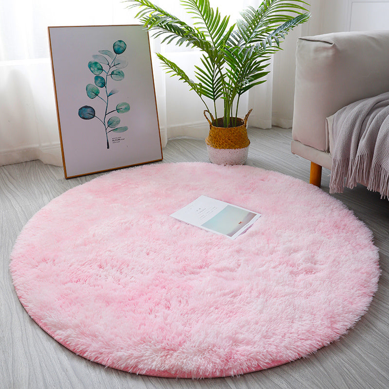 Multi Colored Fancy Rug Polyster Solid Colored Area Carpet Non-Slip Backing Pet Friendly Easy Care Indoor Rug for Room Clearhalo 'Area Rug' 'Casual' 'Rugs' Rug' 2309156