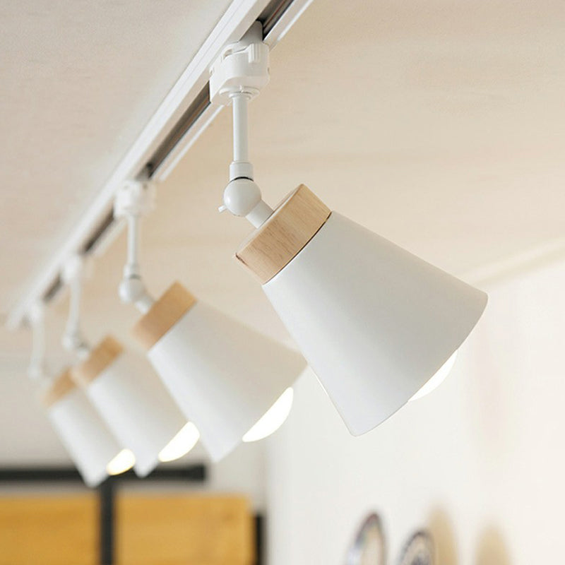 Taavita Style Semi Flush Mount Living Room Lamp with Cone Metal Shade Spotlight Track Light