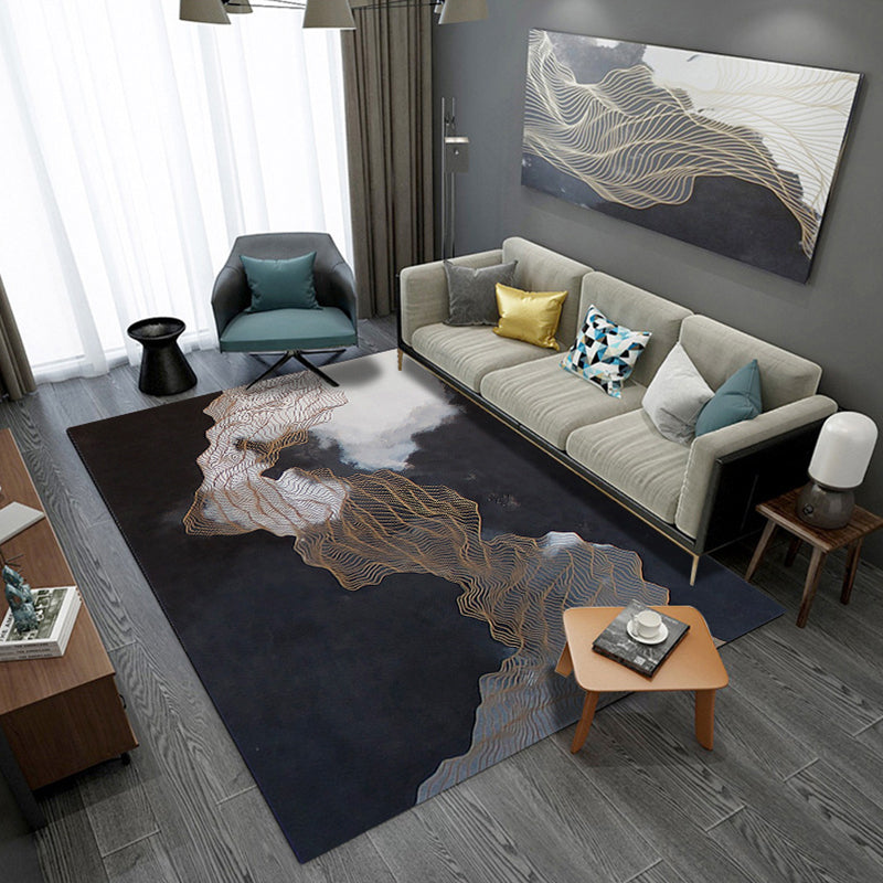 Artistic Geometric Abstract Line Rug Multicolor Modern Carpet Synthetics Anti-Slip Backing Pet-Friendly Rug for Great Room Light Gray Clearhalo 'Area Rug' 'Modern' 'Rugs' Rug' 2316998