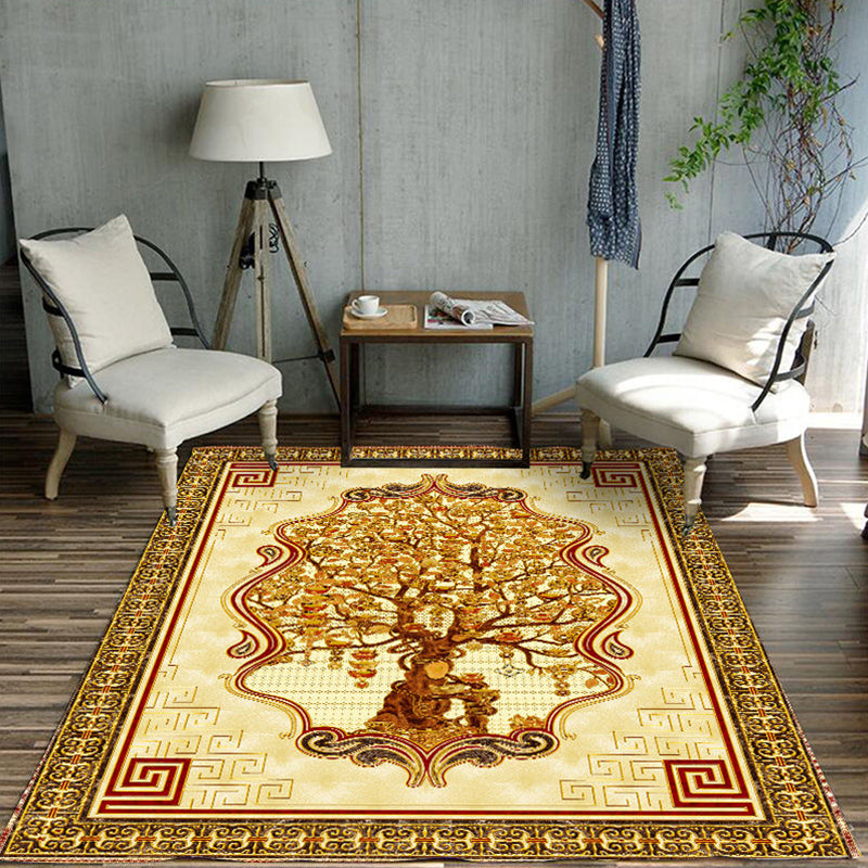 Formal Living Room Rug Multi Color Plant Print Indoor Rug Polypropylene Anti-Slip Backing Pet Friendly Carpet Blue Clearhalo 'Area Rug' 'Modern' 'Rugs' Rug' 2333243