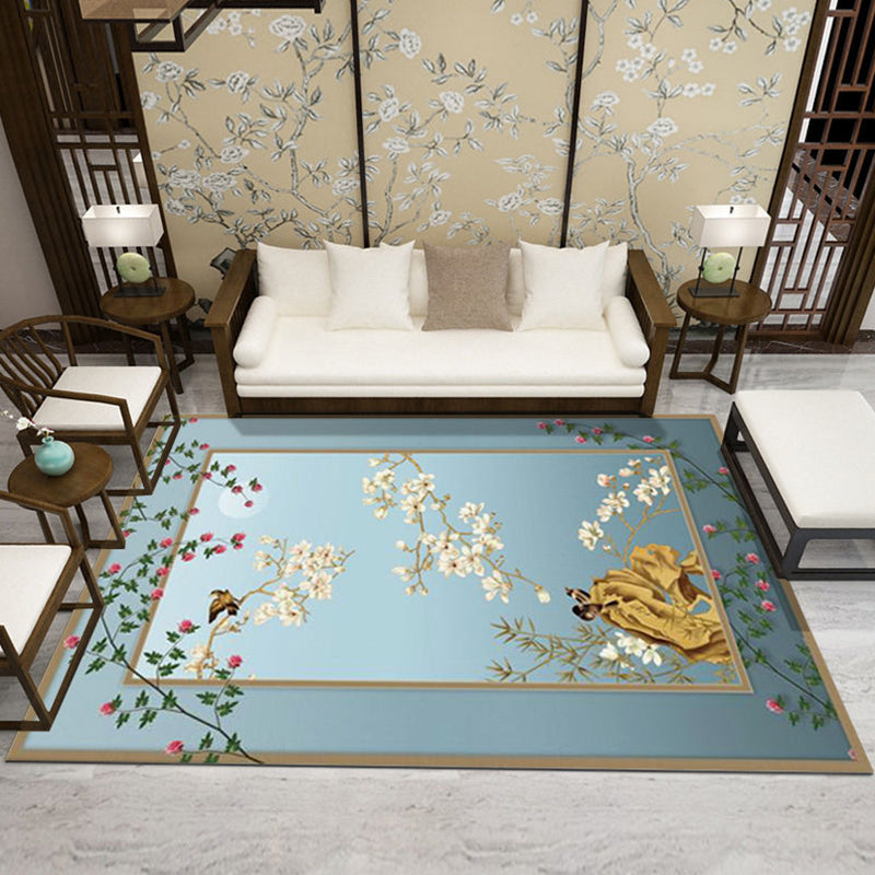 Formal Living Room Rug Multi Color Plant Print Indoor Rug Polypropylene Anti-Slip Backing Pet Friendly Carpet Clearhalo 'Area Rug' 'Modern' 'Rugs' Rug' 2333246