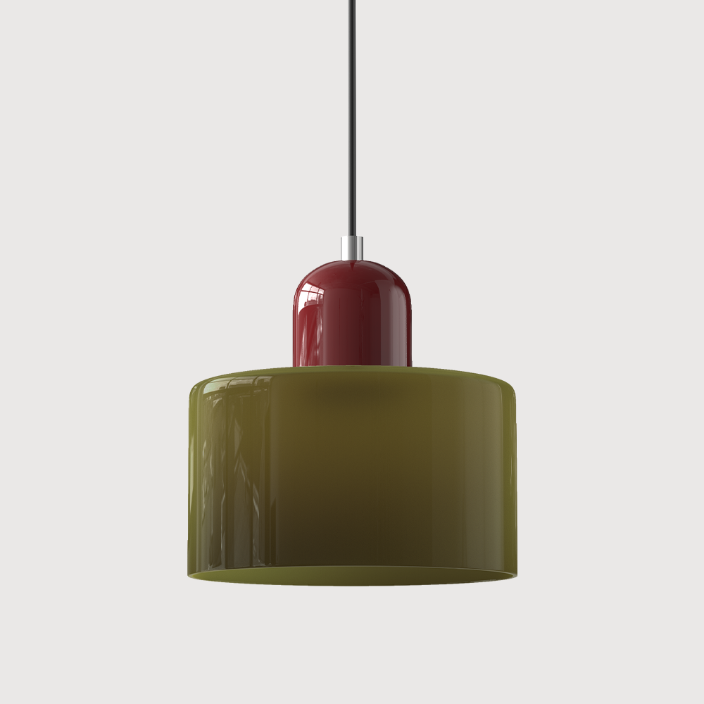 Pendant Light | Bauhaus-Inspired Glass Shade | Adjustable Hanging Length | Easy Assembly