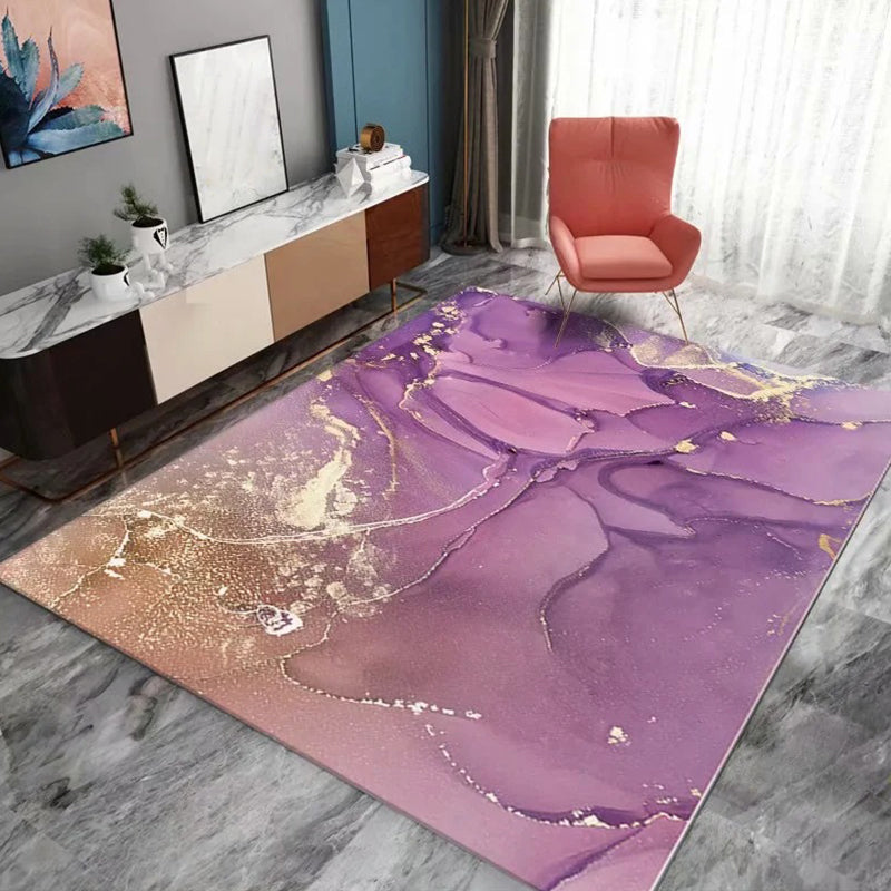 Casual Living Room Rug Multi-Color Abstract Printed Area Carpet Synthetics Non-Slip Backing Pet Friendly Indoor Rug Light Pink Clearhalo 'Area Rug' 'Modern' 'Rugs' Rug' 2362093