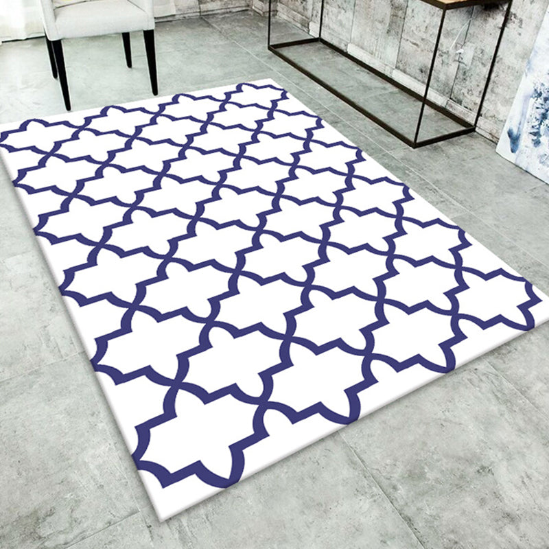 Simple Living Room Rug Multi Color Geometric Print Indoor Rug Non-Slip Backing Pet Friendly Area Carpet Matte Black Clearhalo 'Area Rug' 'Modern' 'Rugs' Rug' 2362636