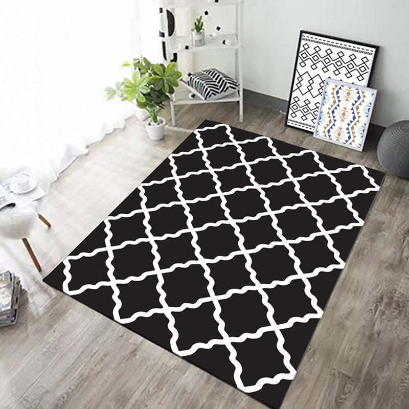 Simple Living Room Rug Multi Color Geometric Print Indoor Rug Non-Slip Backing Pet Friendly Area Carpet Ivory Clearhalo 'Area Rug' 'Modern' 'Rugs' Rug' 2362633