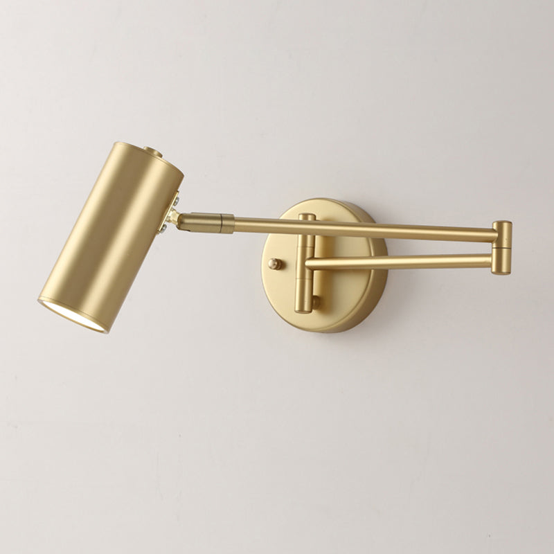 Taavita Night Wall Mount Reading Lamp Metal 1 Bulb Postmodern Wall Light with Retractable Arm, Gold Black, Modern, Interiors, E26/E27, 220V-240V/110V-120V