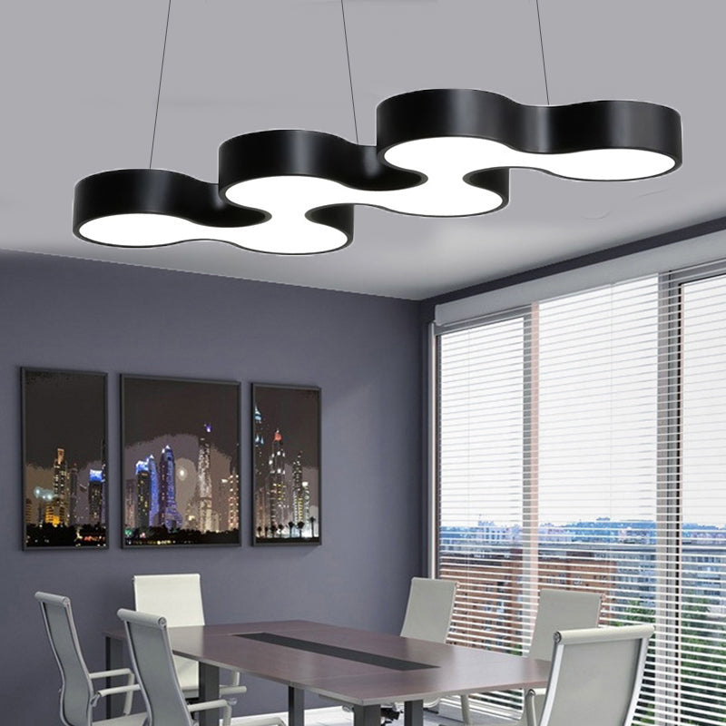 Taavita Modern Meandering LED Ceiling Light Chandelier - Novelty Metal Office Fixture