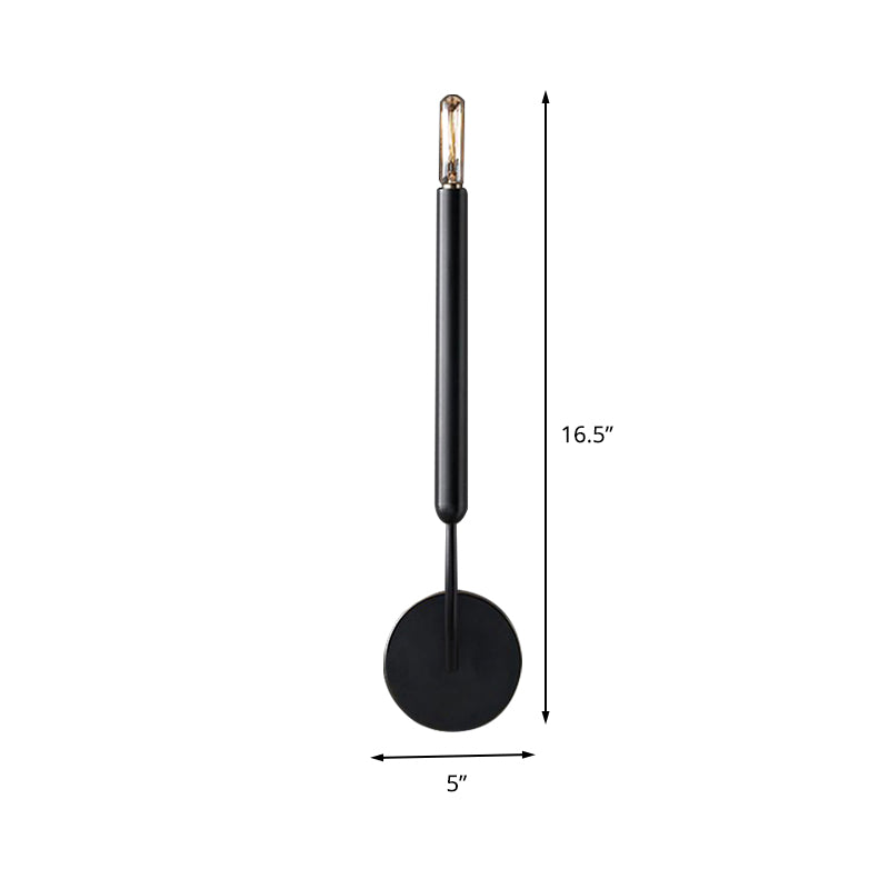 1/2 Tube Lamp Traditional Metal Light in Black/Brass for Dining Room - Wall Lamp with 1-2 Lights, LED/Bulb/Fluorescent, 15-19 Inches Height, E12/E14 Bulb Base, 39 Watts max.