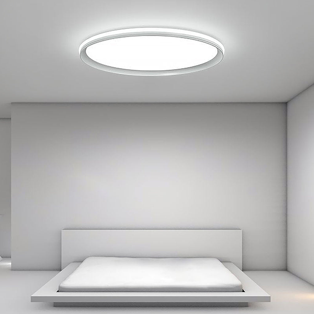 24'' Round Shaped Ultra Thin Modern Flush Mount Lights Dimmable LED Ceiling Lights - Dazuma