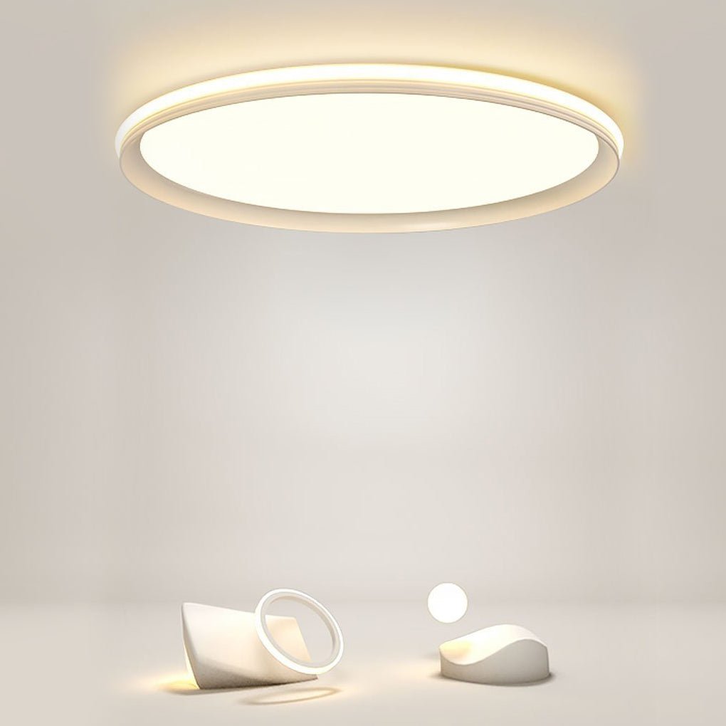 24'' Round Shaped Ultra Thin Modern Flush Mount Lights Dimmable LED Ceiling Lights - Dazuma