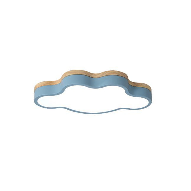 Taavita Cloud Shape Flushmount Ceiling Light Macaron Loft LED Ceiling Lamp for Kids' Bedroom