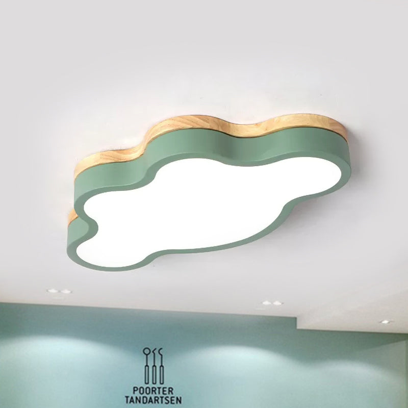 Taavita Cloud Shape Flushmount Ceiling Light Macaron Loft LED Ceiling Lamp for Kids' Bedroom