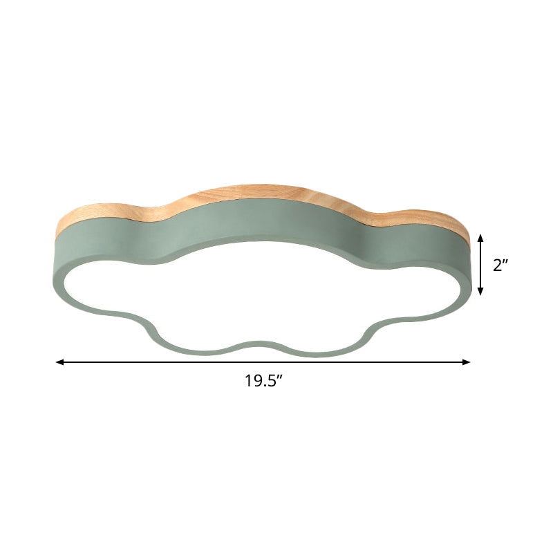 Taavita Cloud Shape Flushmount Ceiling Light Macaron Loft LED Ceiling Lamp for Kids' Bedroom