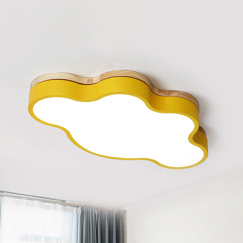 Taavita Cloud Shape Flushmount Ceiling Light Macaron Loft LED Ceiling Lamp for Kids' Bedroom
