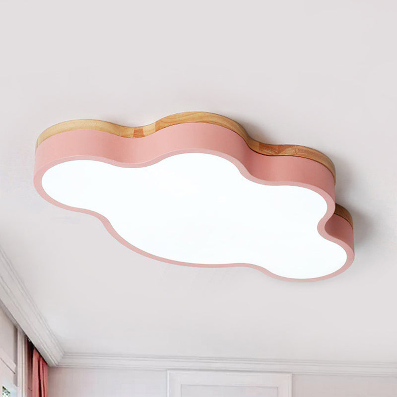 Taavita Cloud Shape Flushmount Ceiling Light Macaron Loft LED Ceiling Lamp for Kids' Bedroom